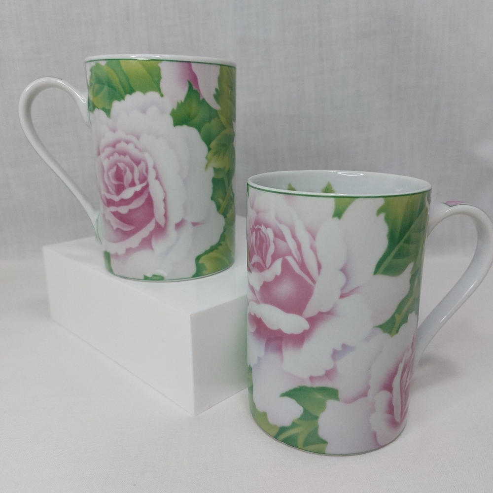 GIFTWARE Power 40337‎ MUG/CUP Flower Design Collection Pink Roses 4.5in x 3in
